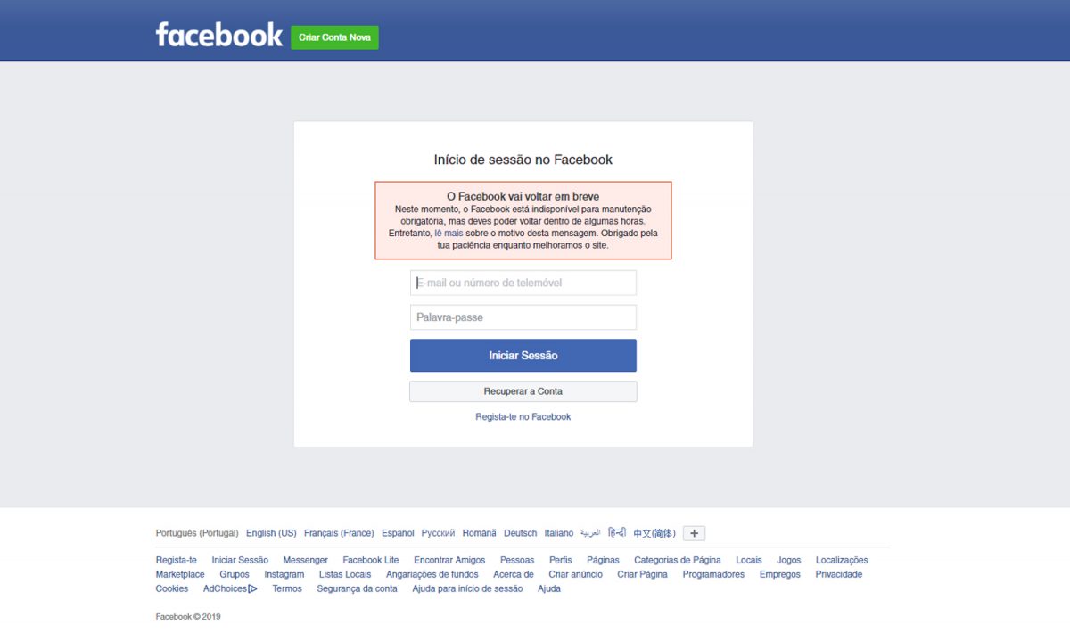 problema-facebook-2 facebook Facebook e Instagram em baixo problema facebook 2 1200x710
